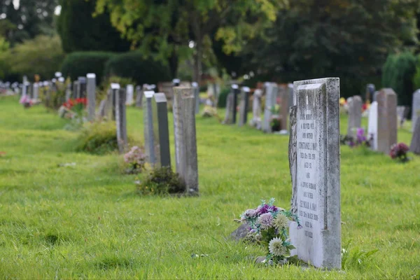 Tombstones on Church Graveyard — Stock Photo, Image