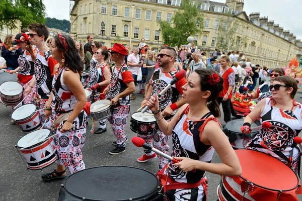 Drumming band in Bath Carnival — Stock Photo, Image