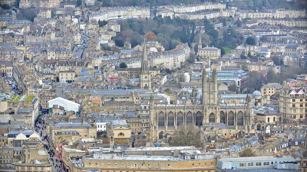 Vue Aérienne De L'abbaye De Bath — Photo