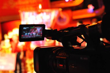 Bangkok, Tayland - 24 Ocak 2012: View kamera optik vizör Lcd ekranın, Çin yeni yılı kutlamaları sırasında 