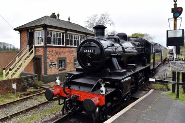 Cranmore, İngiltere - 28 Ekim 2017: Doğu Somerset demiryolu de eski lokomotif