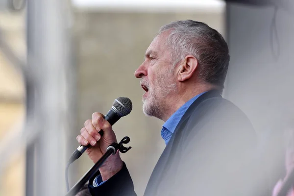 Londres Reino Unido Março 2017 Líder Trabalhista Jeremy Corbyn Falando — Fotografia de Stock