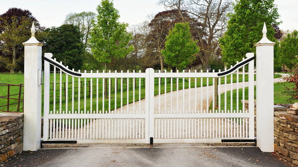 View of security gate at park in daytime