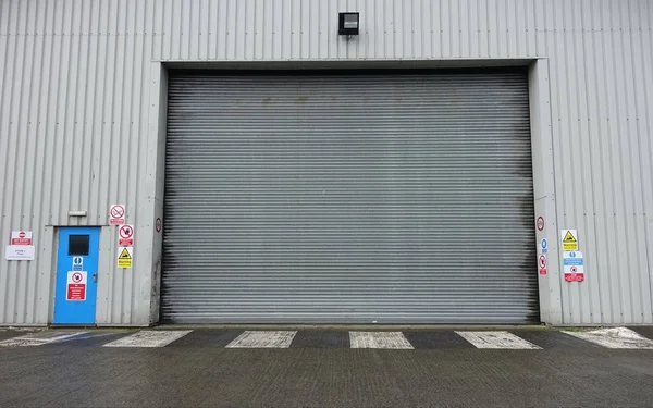 View of Factory Facade with Entrance Gate