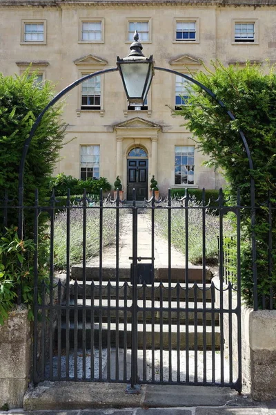 Exterior Gated Entrada Uma Bela Era Georgiana London Town House — Fotografia de Stock