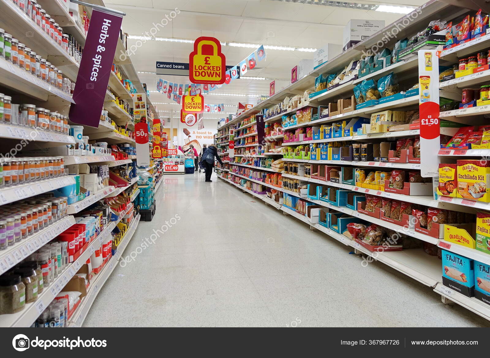 London Inggris Maret 2019 Makanan Minuman Dan Barang Barang Rumah