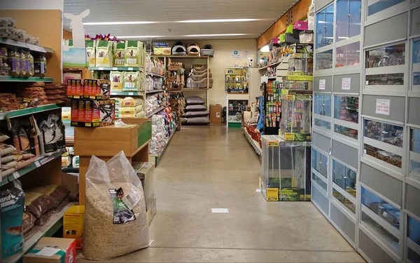 Lege Schappen Supermarkt — Stockfoto