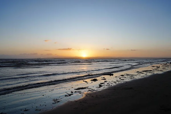 Pôr Sol Praia — Fotografia de Stock