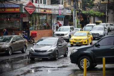 Barselona, İspanya 'nın sokak manzarası