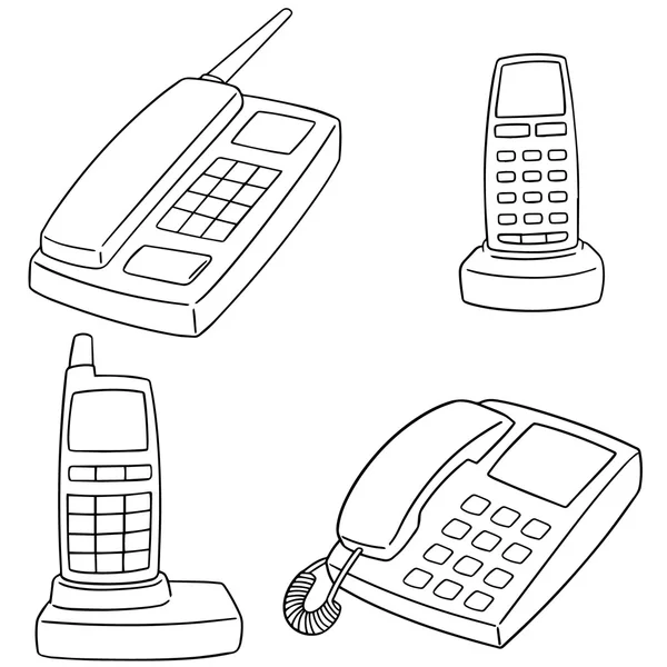 Vektor-Set von Telefon — Stockvektor