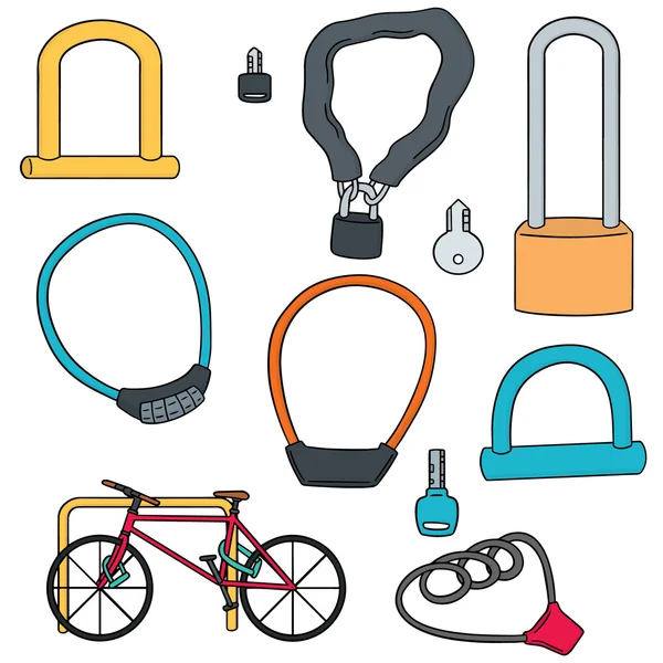 Ensemble vectoriel de cadenas de vélo — Image vectorielle