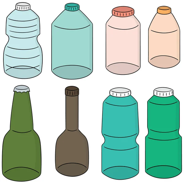 Ensemble vectoriel de bouteille — Image vectorielle