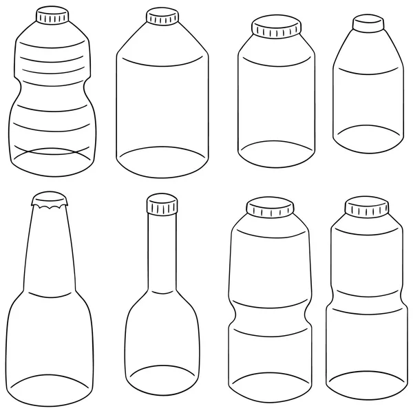 Vector conjunto de botella — Archivo Imágenes Vectoriales