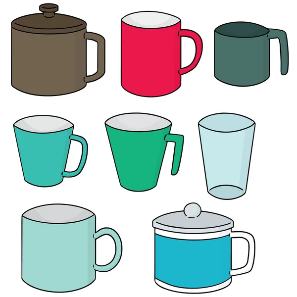 Ensemble vectoriel de tasse de boisson — Image vectorielle