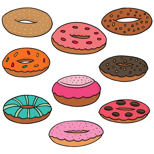 Jeu vectoriel de donut — Image vectorielle