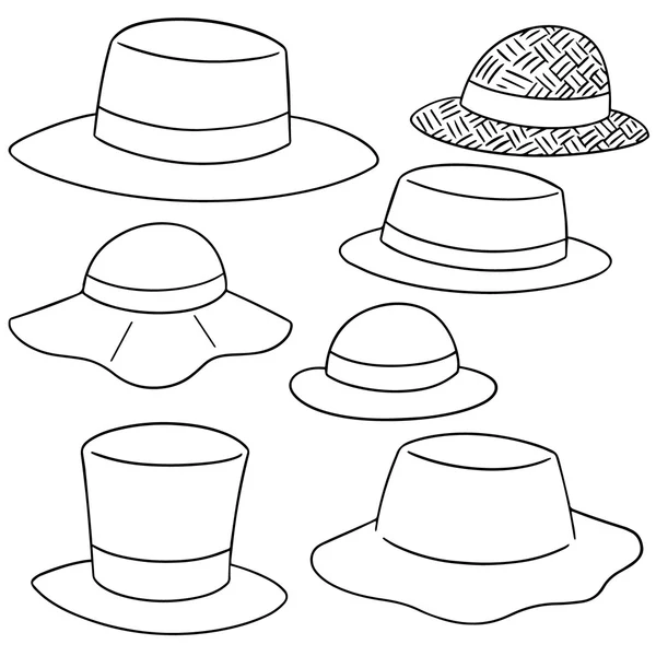 Vector conjunto de sombrero — Vector de stock