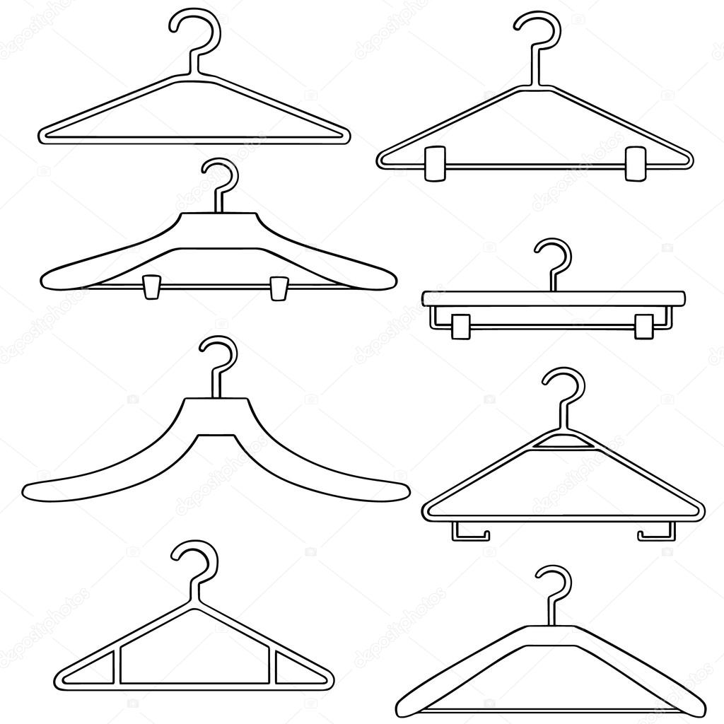 vector set of hangers