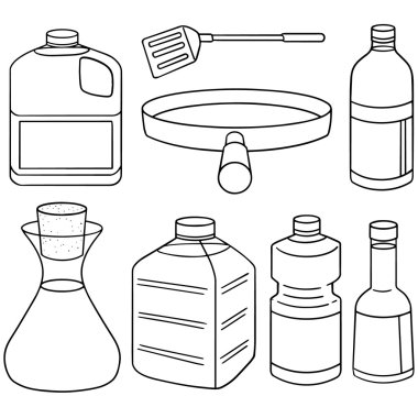 bitkisel yağ vektör kümesi