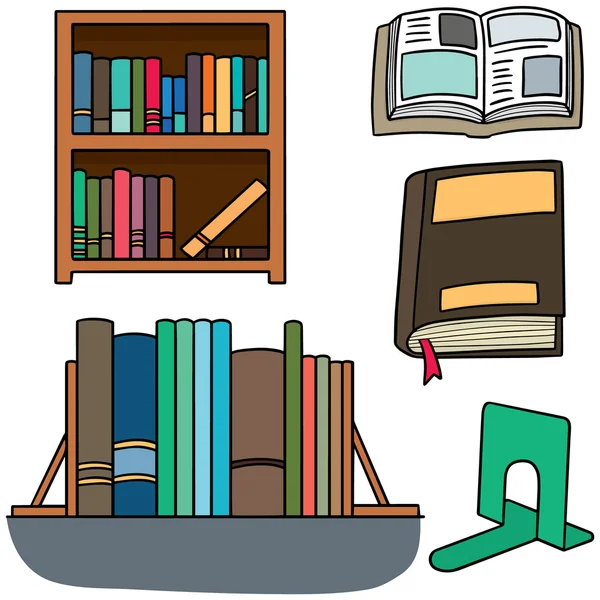 Vektor-Set von Bücherregal — Stockvektor