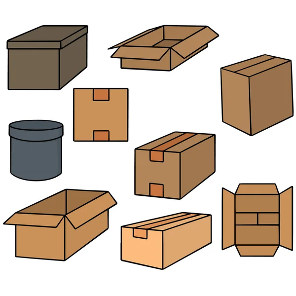 Vector conjunto de caja — Archivo Imágenes Vectoriales