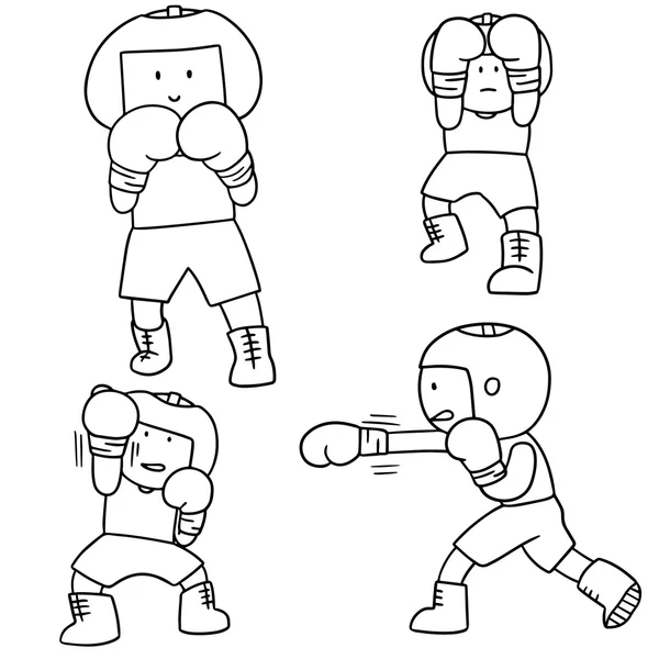 Vector conjunto de boxeador — Archivo Imágenes Vectoriales