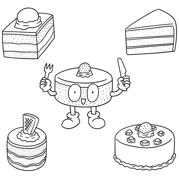 Jeu vectoriel de gâteau — Image vectorielle