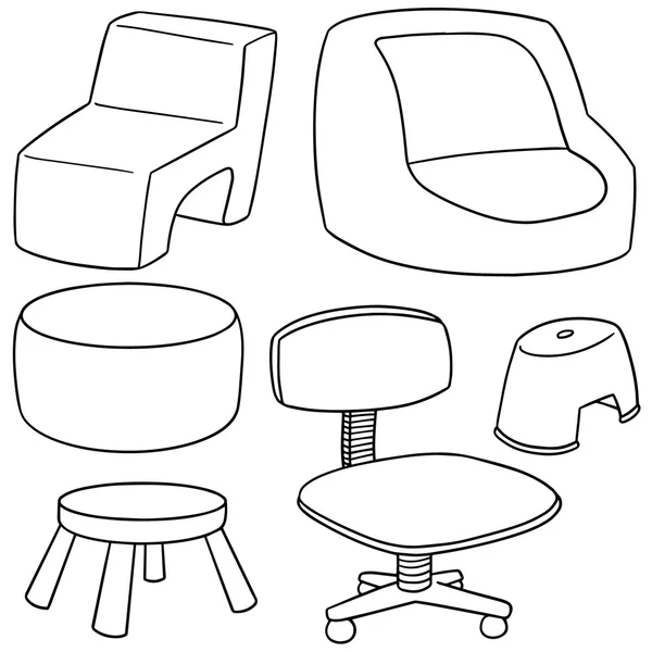 Векторный набор стула — стоковый вектор