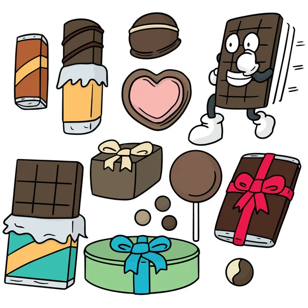 Ensemble vectoriel de chocolat — Image vectorielle