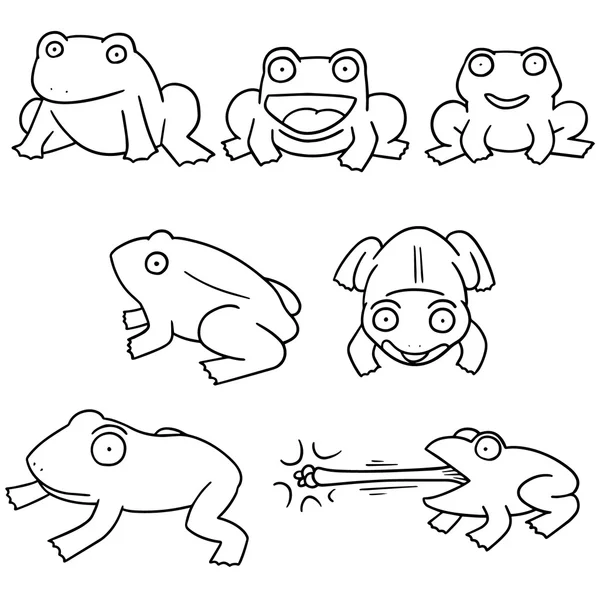 Векторний набір жаби — стоковий вектор