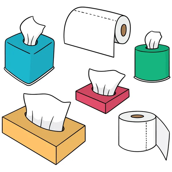 Conjunto vetorial de papel tissue — Vetor de Stock