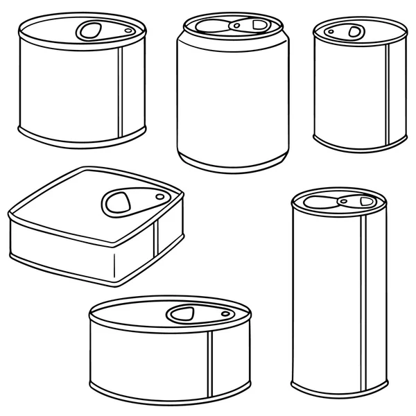 Vector set of can — Stock Illustration Vector set of can Stock Vector