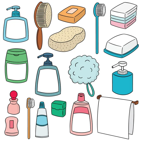 Vector set of bathroom accessories — Stock Vector