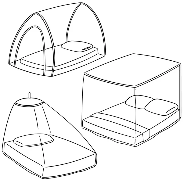 Vektor-Set von Moskitonetz — Stockvektor