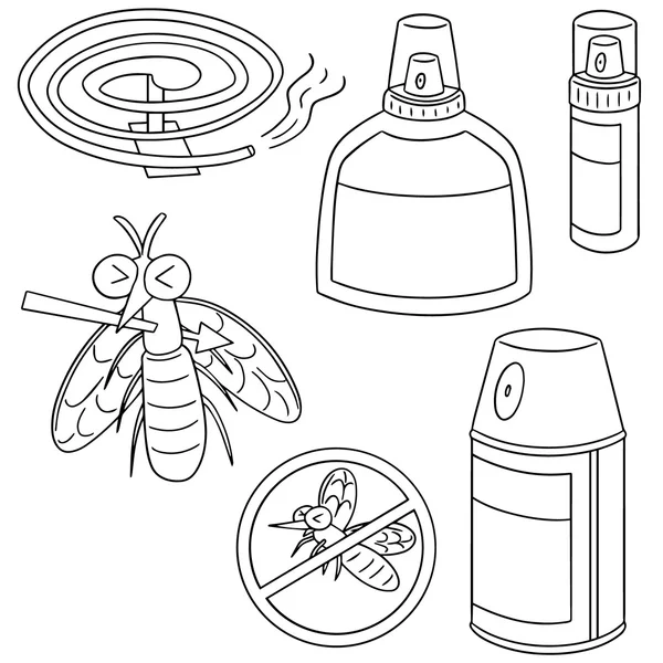 Insieme vettoriale di repellente per zanzare — Vettoriale Stock