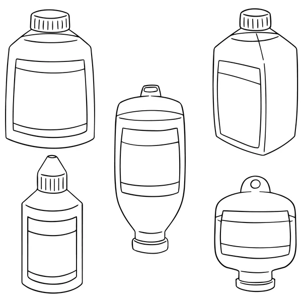 Vektor-Set medizinischer Kochsalzlösung — Stockvektor