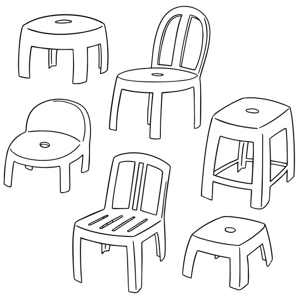 Wektor zestaw krzeseł — Wektor stockowy
