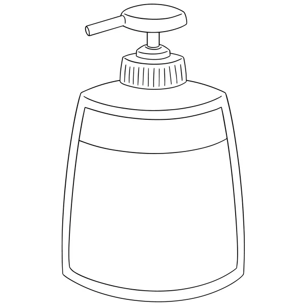 Conjunto vetorial de xampu e garrafa de sabão líquido — Vetor de Stock