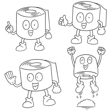 Kağıt mendillerin vektör kümesi