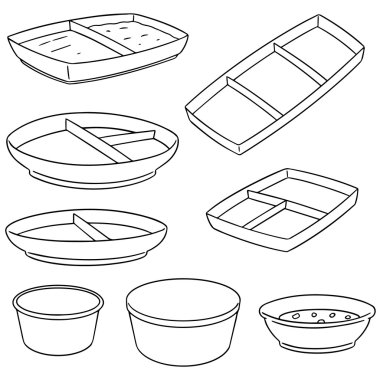 çeşni çanak vektör kümesi