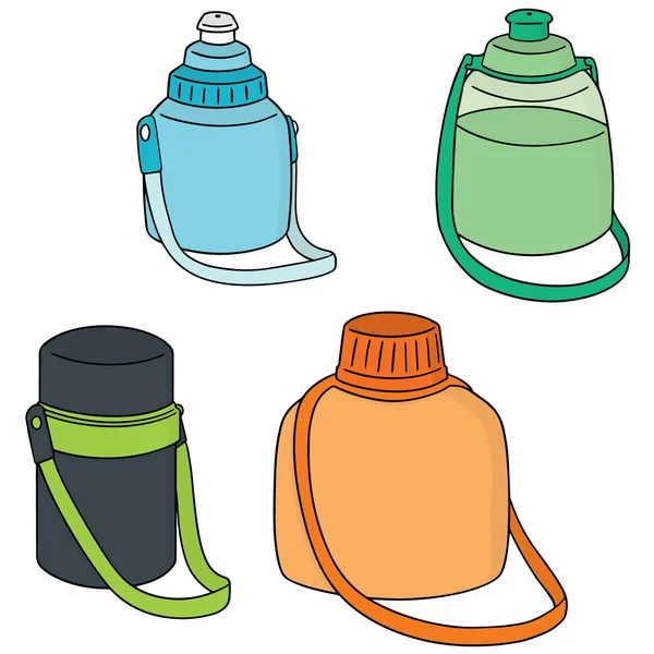 Vector conjunto de botella de agua — Vector de stock