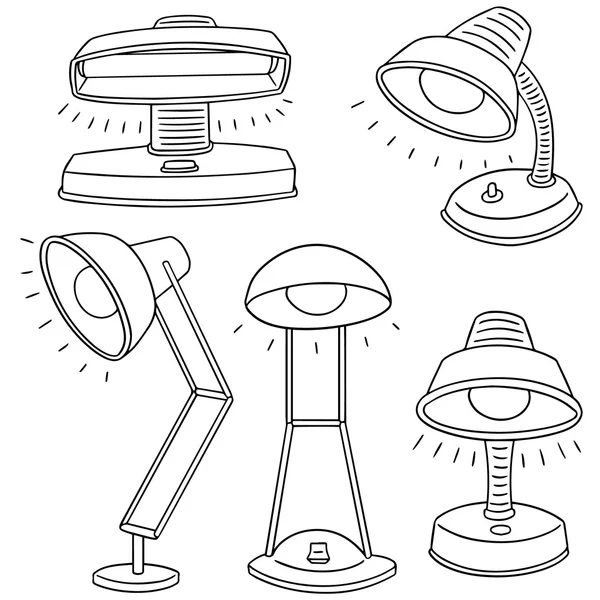 Vector set van lamp — Stockvector