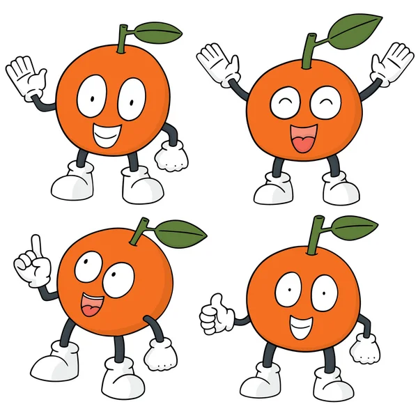 Векторний набір апельсина — стоковий вектор