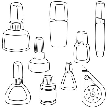 sıvı düzeltmek vektör set