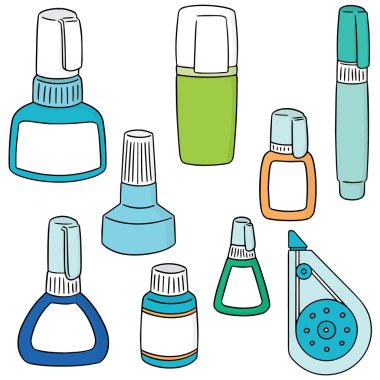 sıvı düzeltmek vektör set