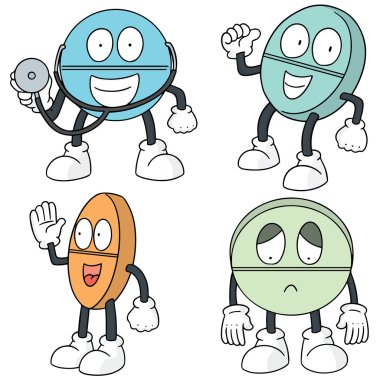 hap karikatür vektör kümesi