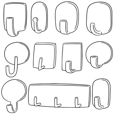 vektör set duvar kancaları