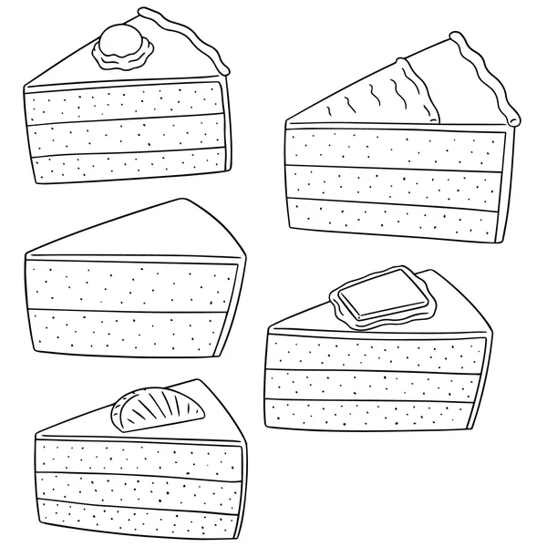Vector conjunto de pastel — Vector de stock