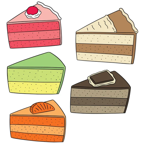 Set vettoriale di torta — Vettoriale Stock
