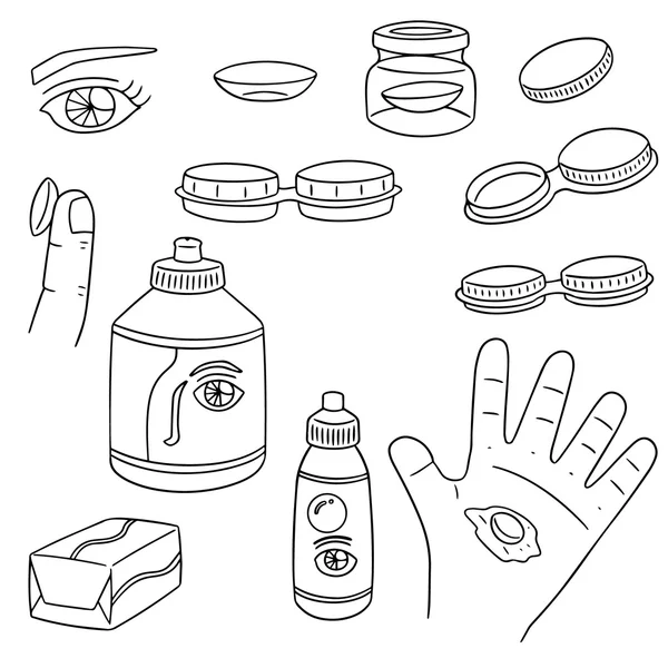 Vector set van contactlenzen — Stockvector