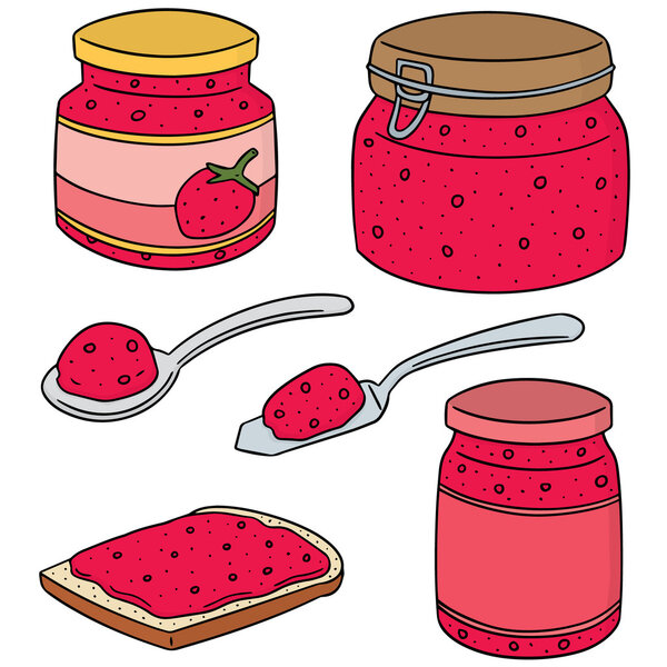 vector set of jam